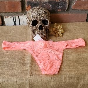 NWT PINK Lace Thong